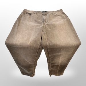 Cambio Sharon Woman's Tan Brown High Rise Straight leg Jeans Pants Trousers 16